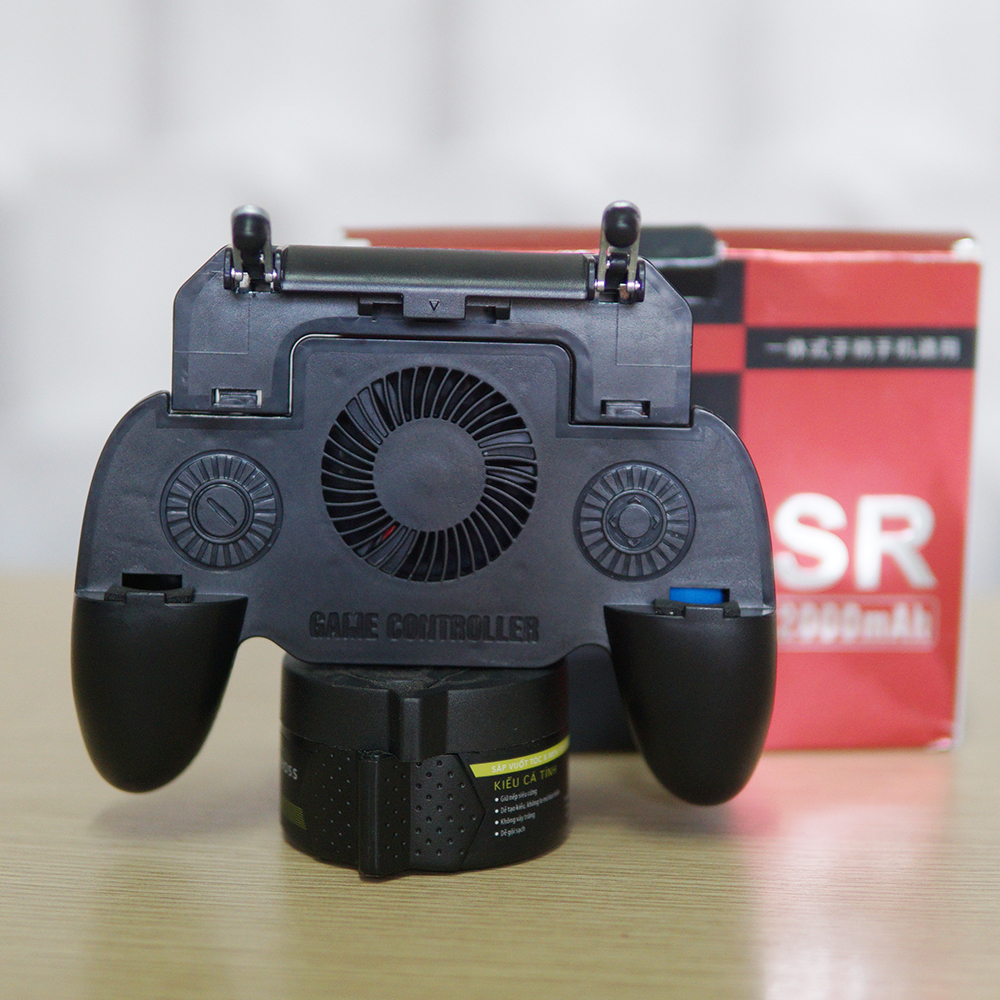 Tay kẹp nút bắn có quạt tản nhiệt SR3 - Pin 2000Mah PUBG ROS FF  Call of Duty