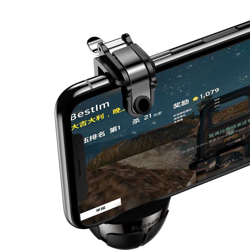 Tay kẹp giá đỡ chơi game cho điện thoại chính hãng Baseus B3 - Có nút bắn cơ chơi game Call of Duty