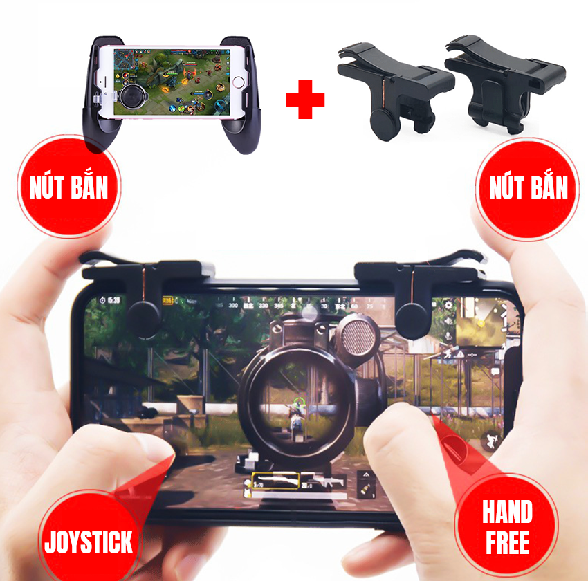 Full Combo Gamepad tay kẹp nút bắn game PUBG - Call of Duty