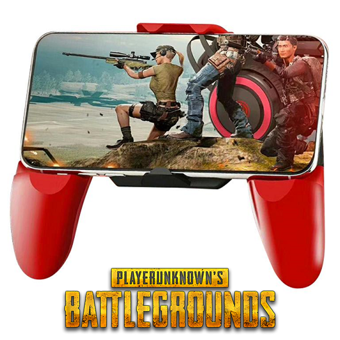 Tay cầm game B15 kèm nút bấm bluetooth cho iPhone chơi game PUBG Mobile Call of duty