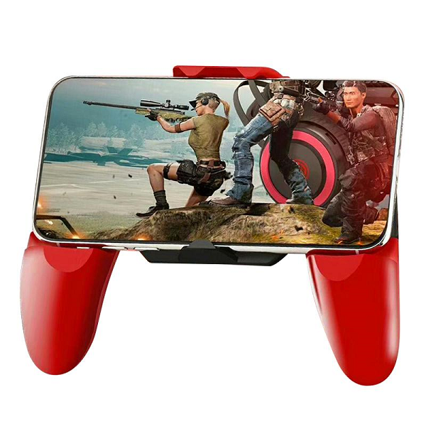 Tay cầm game B15 kèm nút bấm bluetooth cho iPhone chơi game PUBG Mobile Call of duty