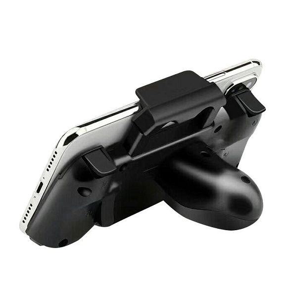 Tay cầm game B15 kèm nút bấm bluetooth cho iPhone chơi game PUBG Mobile Call of duty