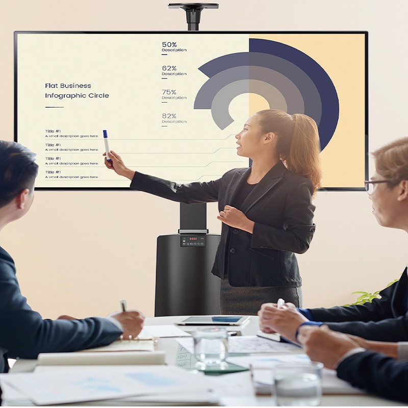 Giá để tivi di động NB TW85 nâng hạ tự động