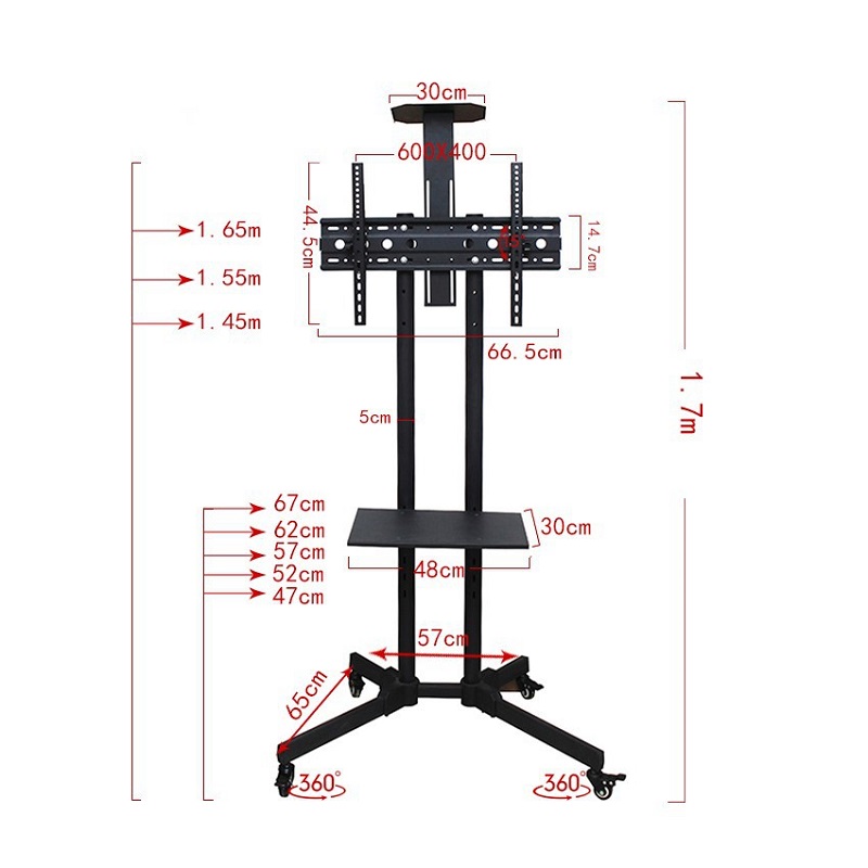 Gía treo tivi di động 1500 giá rẻ từ 32 - 55 inch